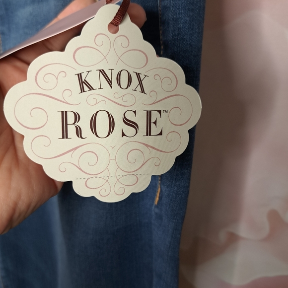 NWT Knox Rose Plus SiE High Rise Distressed Bootcut Jeans Dark Wash - Picture 14 of 16